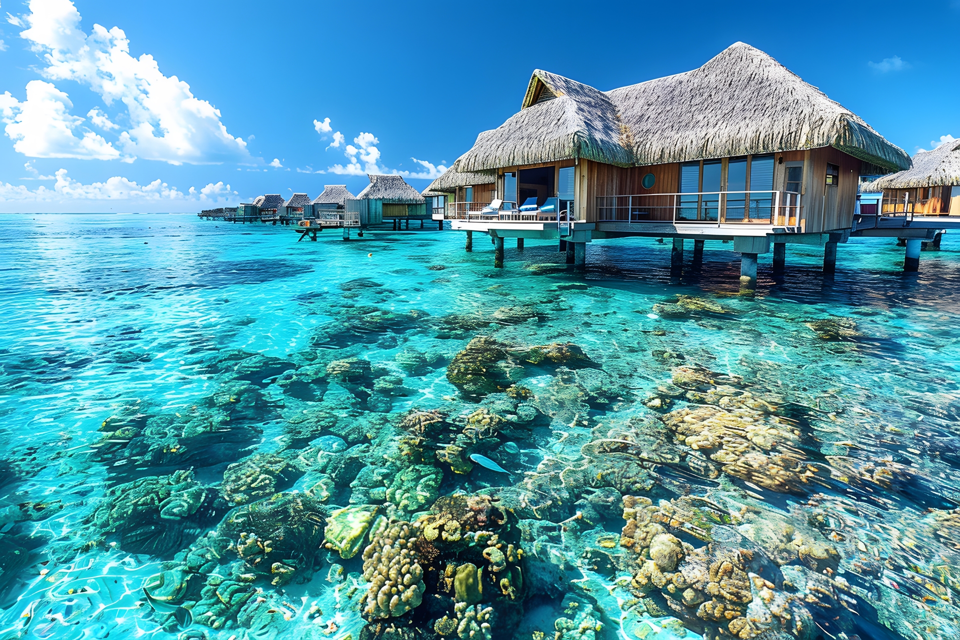 Overwater Bungalows, French Polynesia